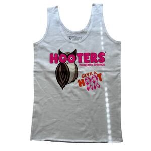 New Hooters Girl Uniform Breast Cancer Pink Ribbon Tank Colorado Springs Small